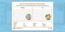 Carrot Club Setting Description Differentiated Worksheets