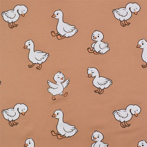 French Terry Cute Ducks, nude | Stoffe Hemmers