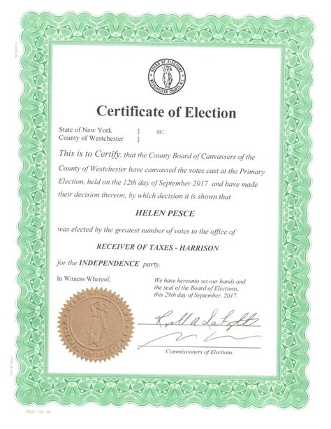 Election Certificates 的图像结果