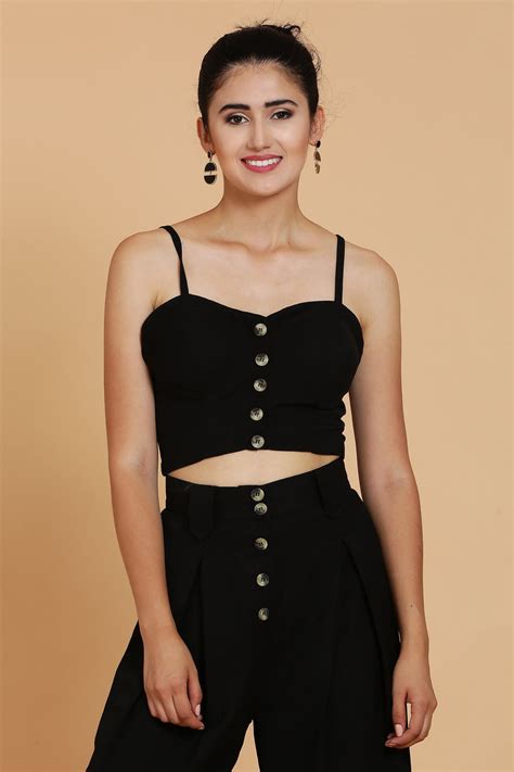 Black Bustier Crop Top – Sewandyou