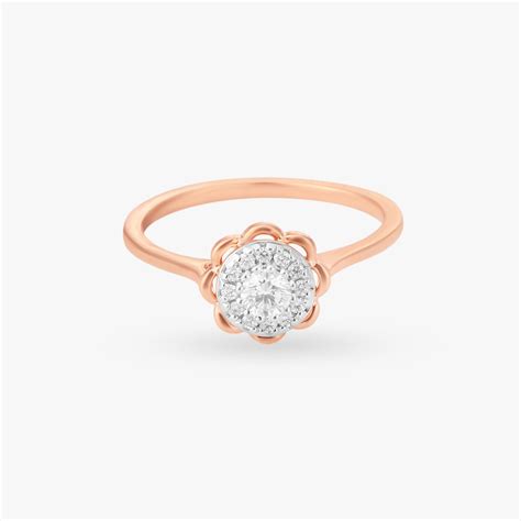 Charming Floral Diamond Finger Ring