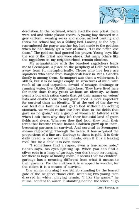 Image result for Class 12 English Chapter 2 Lost Spring