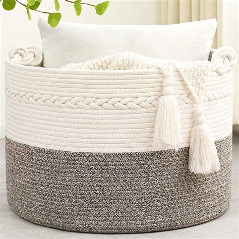 Amazon.com: Degeyoyo 67L Large Blanket Basket, 20"x13" Woven Storage ...