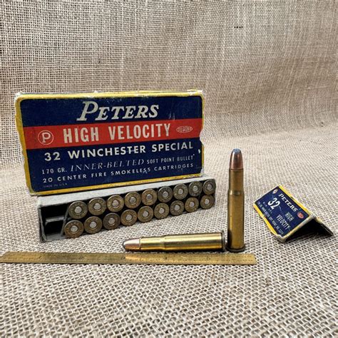 Vintage c. 1930s Peters Ammunition .32 Win Special 170 gr Soft Point ...