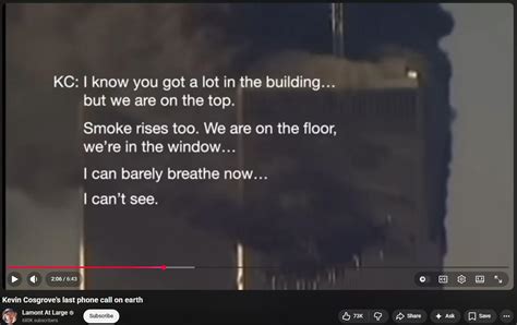 WTC DEW Killed Kevin Cosgrove Similarly to Melissa Doi - "Tell God to ...