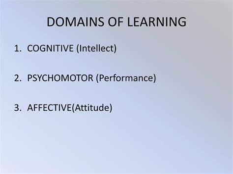 Domains of learning | PPTX