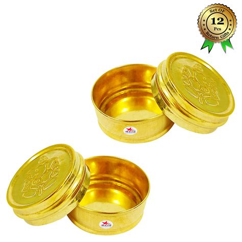 Kajal Box Brass, Kajal Dabbi, Gift Item (Set of 24) – Nutristar