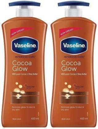 Vaseline COCOA GLOW SHEA BUTTER BODY LOTION 400 ML X 2 - Price in India ...