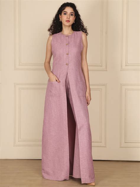 Exude Luxe Linen Set Lilac