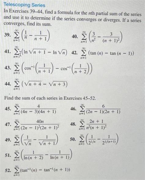 Image result for Partial Sum Telescoping Series Formula