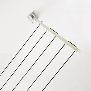 Limpolex Drying Rope Wall Mount Cloth Dryer Stand, 5 Tier Cloth Drying ...