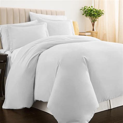 Pizuna Pure Combed Cotton Queen Duvet Cover 220x230 cm, White, 400 ...