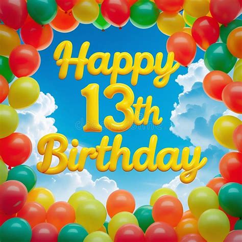 Happy 13th Birthday Stock Illustrations - 754 Happy 13th Birthday Stock ...