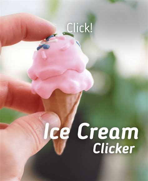 Ludo Ice Cream Clicker - 3d printed Fidget ice cream cone - 3D model by ...