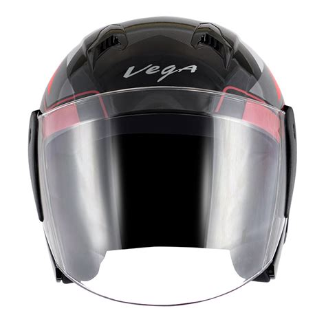Vega Lark Legend Black Red Helmet | Shop Helmets at BIKERSTORE.IN ...