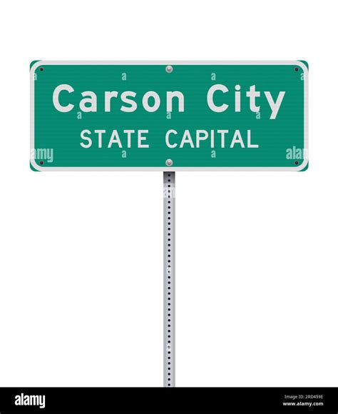 Vector illustration of the Carson City (Nevada) State Capital green ...