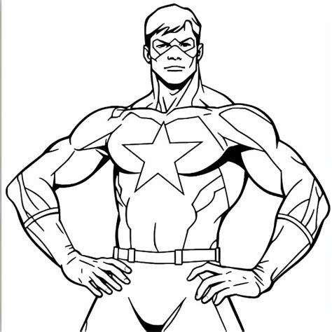 Superhero Coloring Page