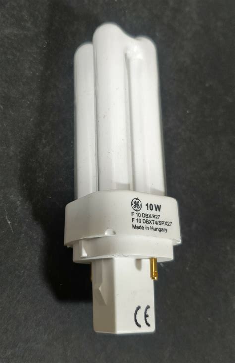 2x GE Biax D 10W CFL Fluorescent Globes Bulbs 2700K Warm White G24d-1 ...