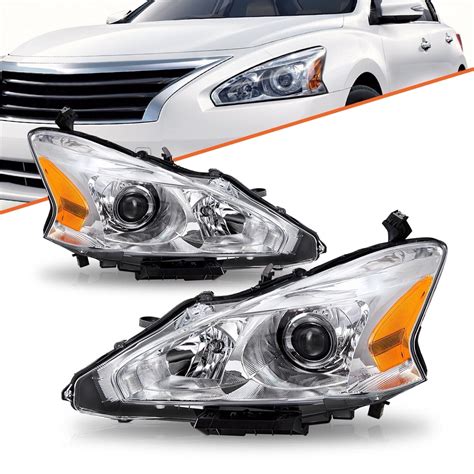 BRYGHT Halogen Headlights Fits 2013 2014 2015 Nissan Altima 4Dr Sedan - Walmart.com