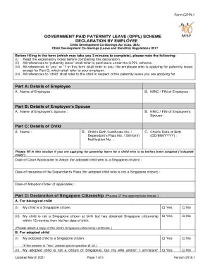 Image result for Paternity Leave Declaration Form