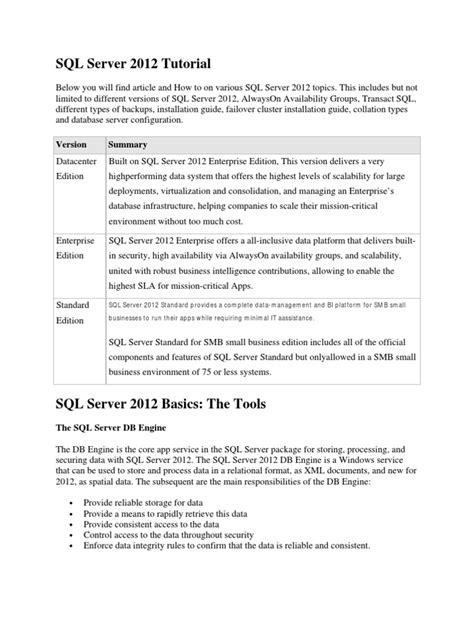 Image result for SQL Server Documentation PDF Syntax