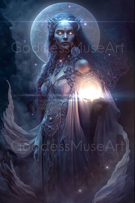 Selene Greek Goddess of the Moon Art Digital Download, Photo Poster ...
