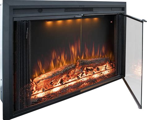 Amazon.com: Benrocks 43'' Electric Fireplace Inserts with Glass Door ...