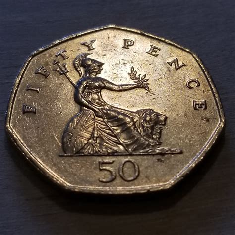 1998 UK 50 Pence Coin Large Size Plus Bonus UK Coin | Etsy