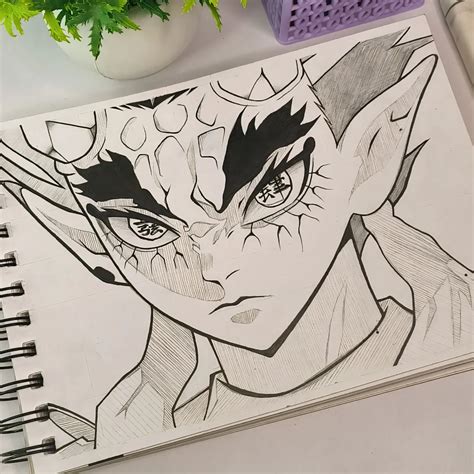 HENRY K ART | " Hantengu " at drawing letter - " H " from Demon slayer . If it looks good then ...