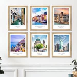 PAPER PLANE DESIGN Travel Theme Framed Wall Decor Posters Wall Art Set ...