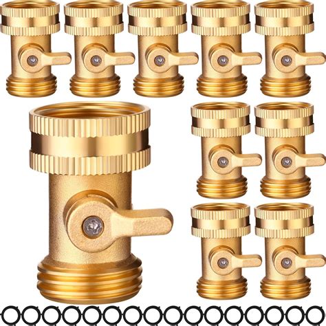Amazon.com : JaGely 10 Pack Brass Garden Hose Shut Off Valve 3/4 ...