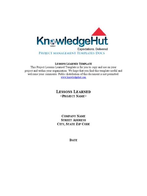 Image result for Lessons Learned Repository Template