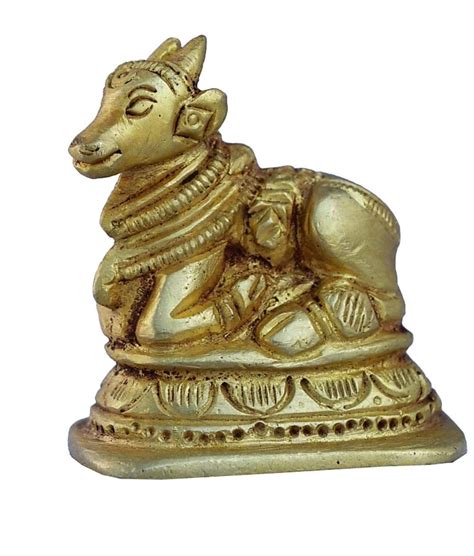 Buy Mearch Brasso Brass Nandi | Golden Color Nandi/Cow | for Home Decor ...