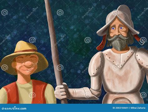 Don Quixote And Sancho Panza Stock Image | CartoonDealer.com #20199481