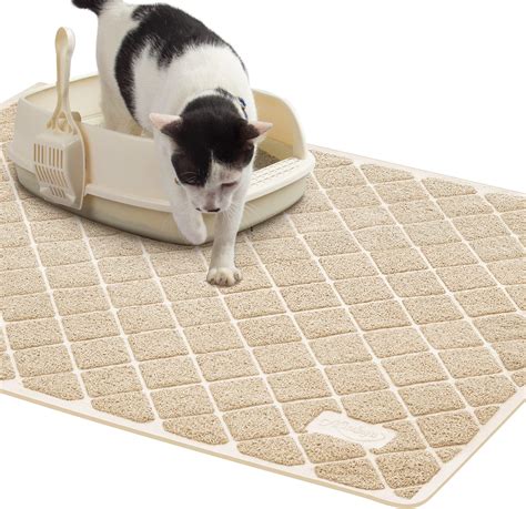 Litter Box Mat XXL Cat Litter Mat 47x36 Inches - PVC Litter Trapping ...