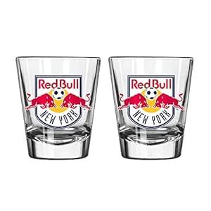 Boelter Brands MLS New York Red Bulls Satin Etch Shot Glass, 2-Ounce, 2 ...