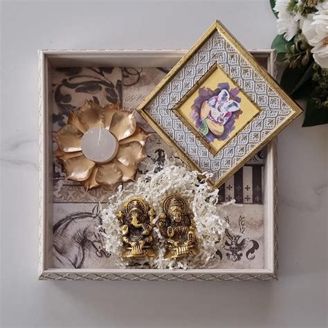 Art Street Diwali Gift Hamper Combo Set, Handmade Decorative & Serving ...