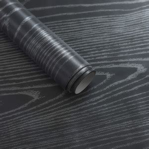 AmazingKarts 304.8 cm Black Wood Waterproof Wallpaper Easy To Clean ...