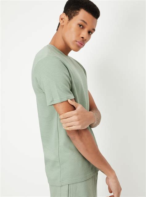 Buy Men Ottoman Rib Lounge T-shirt Online at just Rs. 499.0 ...