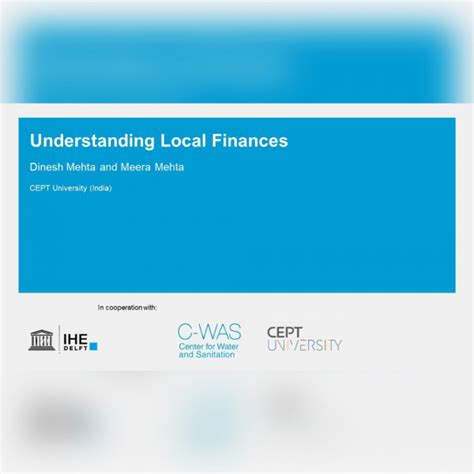 Understanding Local Finances - CWAS | CRDF | CEPT