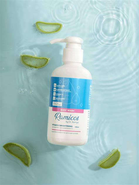 VITAMIN E BRIGHTENING BODY WASH - from Ramicos by Dr. Ramya - 200 ml.
