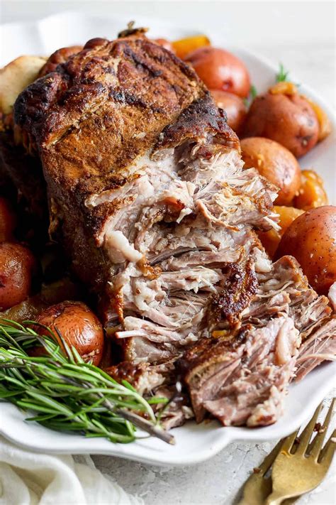 Apple Cider Braised Pork Shoulder - Fit Foodie Finds | Roasted pork ...