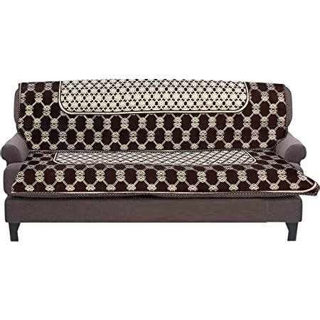 Kuber Industries Flower Cotton 2 Piece 3 Seater Sofa Cover (Black ...