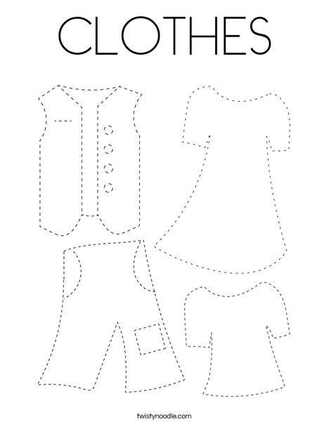 Clothes Coloring Worksheet 的图像结果