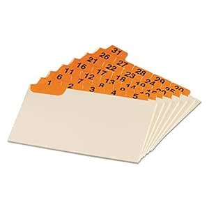 Oxford Index Card Guides with Laminated Tabs, Daily (1-31), 3" x 5 ...