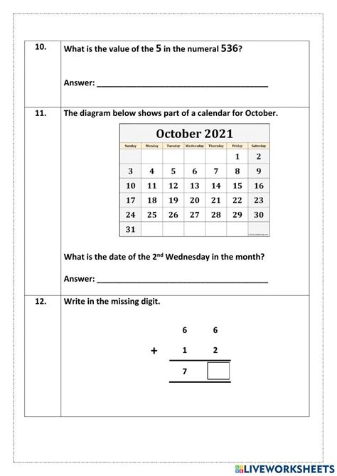 Image result for Math Test Pages