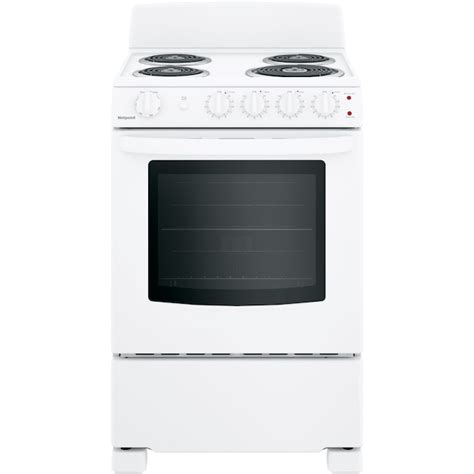 Hotpoint 24-in 4 Burners 2.9-cu ft Freestanding Electric Range (White ...