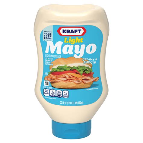 Light Mayo with One Half the Fat & Calories of Regular Mayonnaise ...