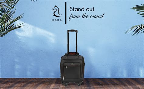 Buy KARA Black Unisex Nylon Overnighter Trolley Bag I Suitcase Luggage ...