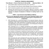 Financial Management Model Test Paper - 8 (Questions) - Model Test ...